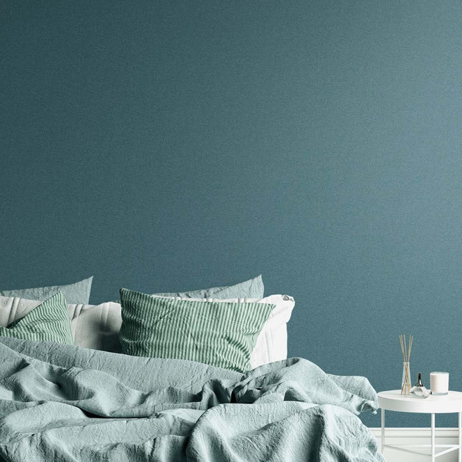 Tapete Petrol Vliestapete Blau einfarbig Unitapete Wohnzimmer, Schlafzimmer