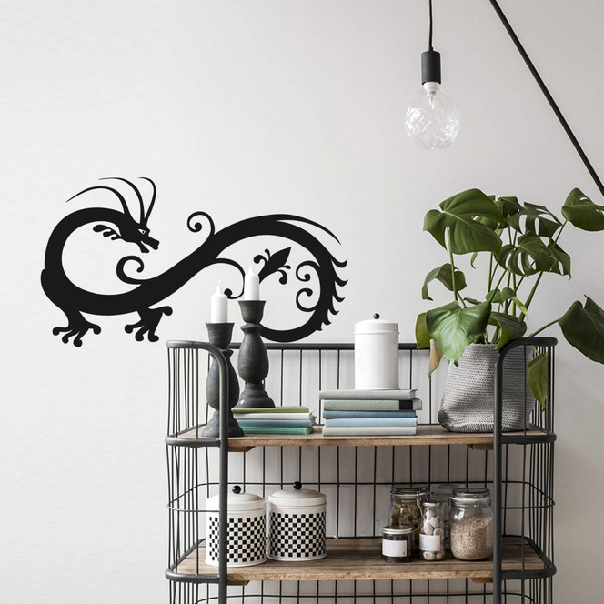 Wandtattoo Drachen-Tribal