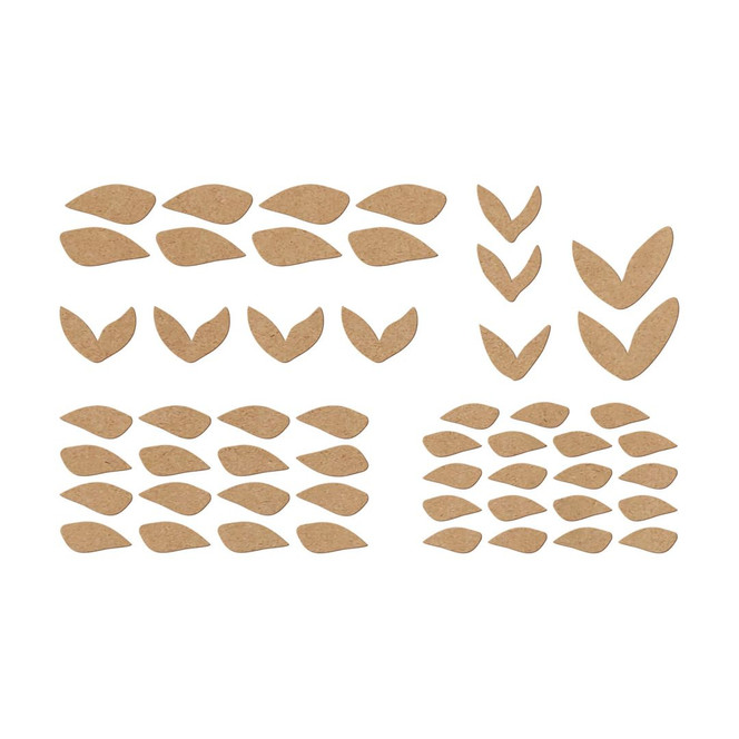 Deko Blätter Birken Baum Wald - Erweiterungs-Set - MDF Natur