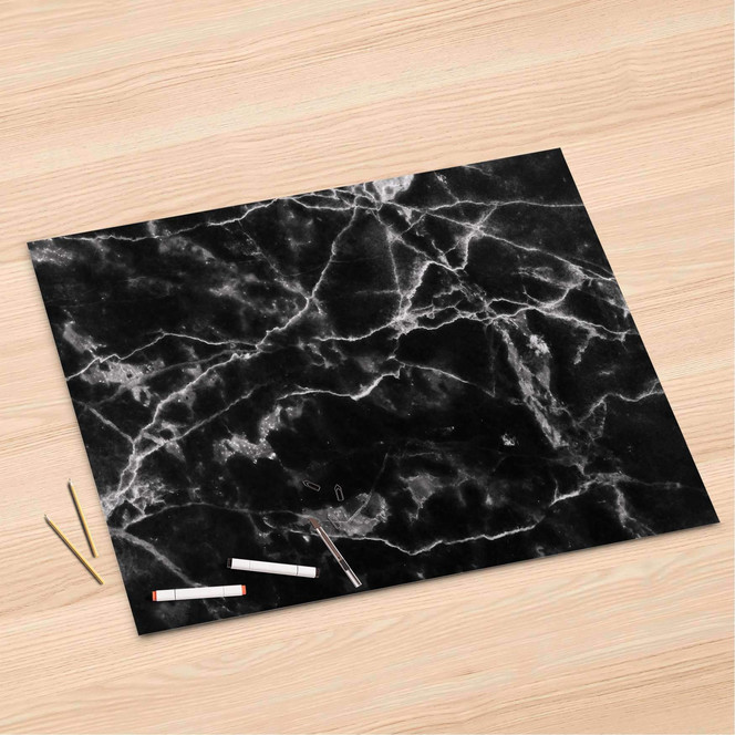 Folienbogen (120x80cm) - Marmor schwarz- Bild 1