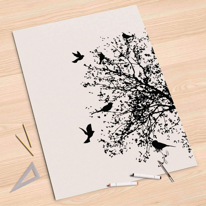 Folienbogen (80x120cm) - Tree and Birds 2- Bild 1
