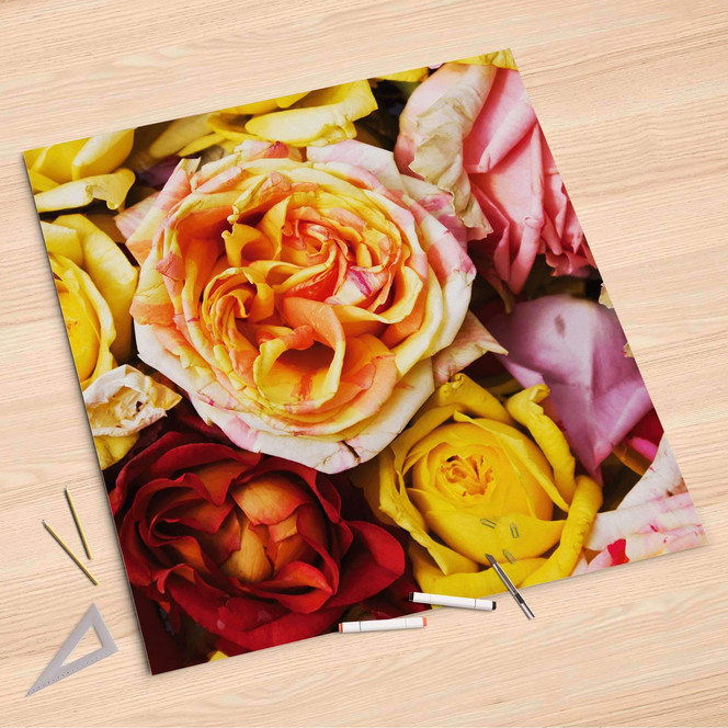 Folienbogen (90x90cm) - Yellow Rose- Bild 1