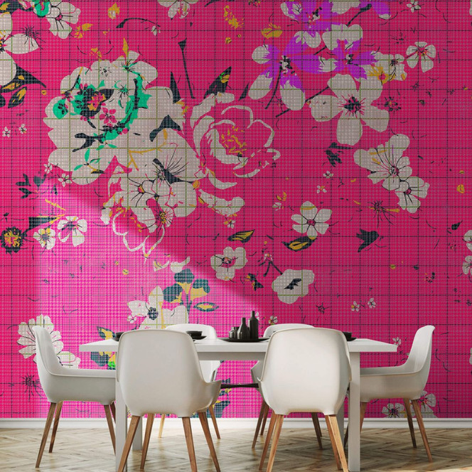 Livingwalls Fototapete Walls by Patel 2 flower plaid 2 - Bild 1