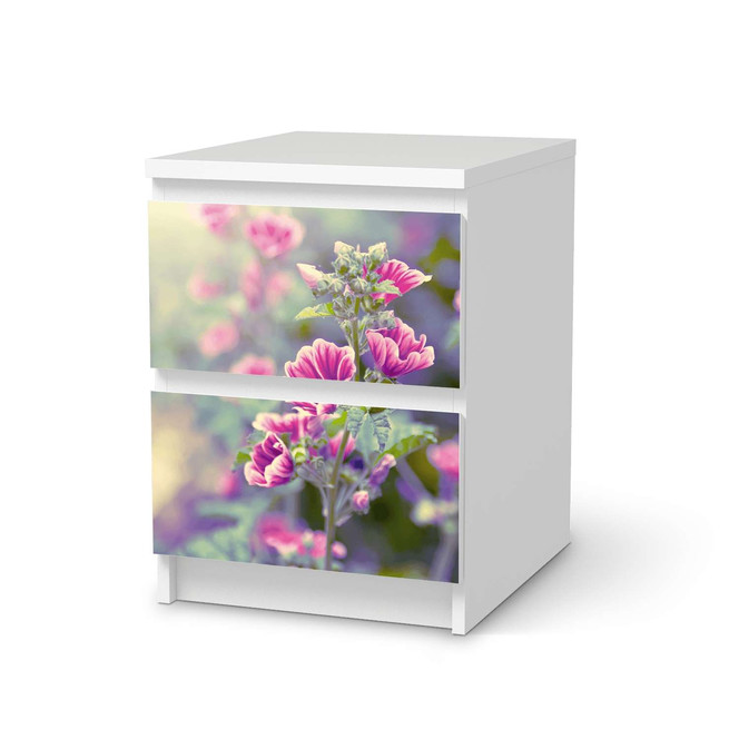 Möbelfolie IKEA Malm Kommode 2 Schubladen - Flower Gaze- Bild 1