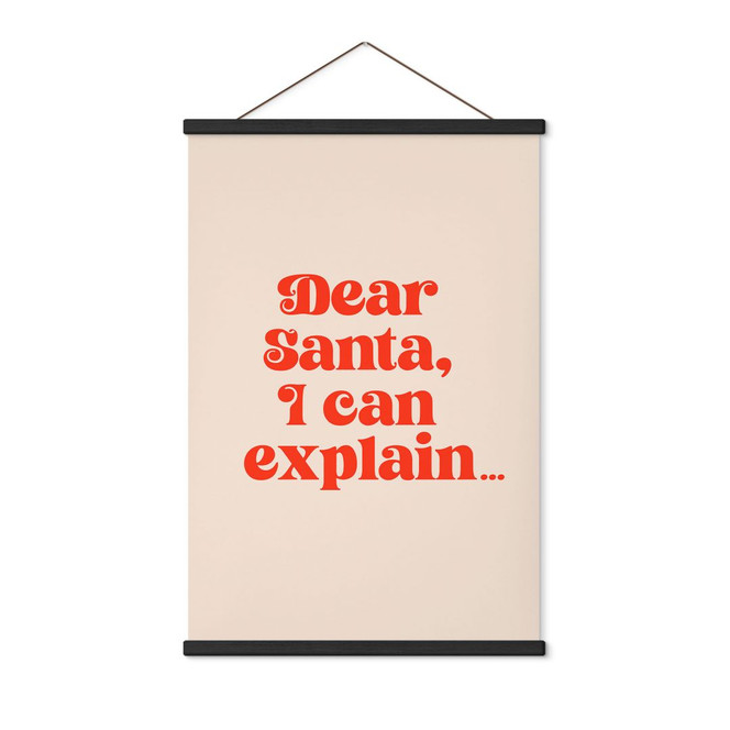 Stoffbild Weihnachten - Dear Santa, I can explain… - Prints by Ayleen
