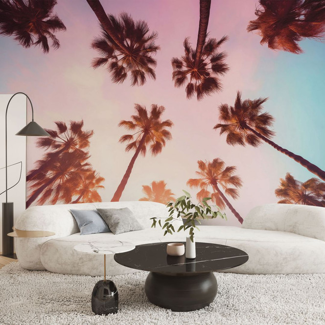 Tropische Fototapete California Dreaming mit Palmen-Blick - Hugonnard