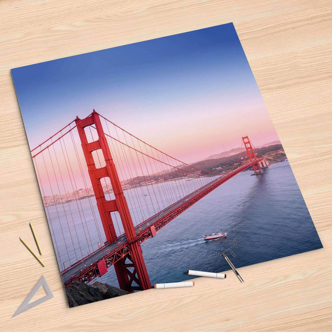 Folienbogen (90x90cm) - Golden Gate- Bild 1
