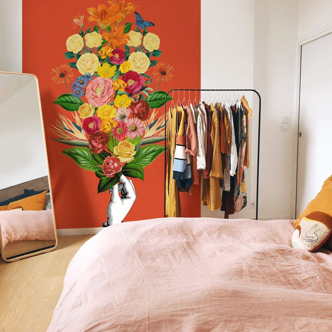 Fototapete Frida Floral Studio - Botanical Red