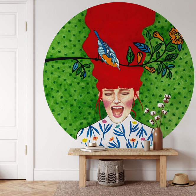 Fototapete Hülya - Frühlingsmoment - Rund - Selbstklebend/Vlies