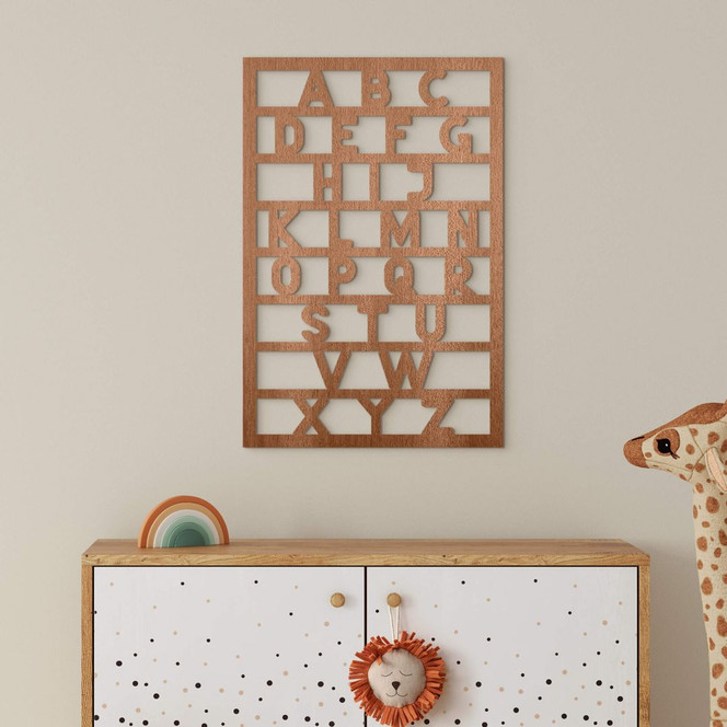Holzdeko Mahagoni - Alphabet ABC