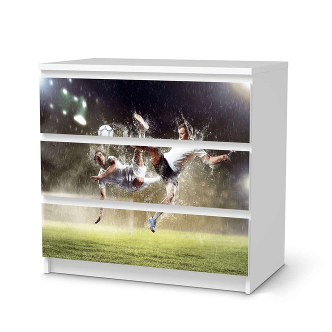 Klebefolie IKEA Malm Kommode 3 Schubladen - Soccer- Bild 1
