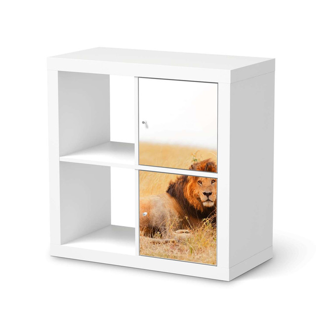 Möbelfolie IKEA Kallax Regal 2 Türen (hoch) - Lion King- Bild 1