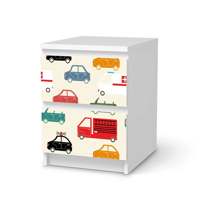 Möbelfolie IKEA Malm Kommode 2 Schubladen - Cars- Bild 1