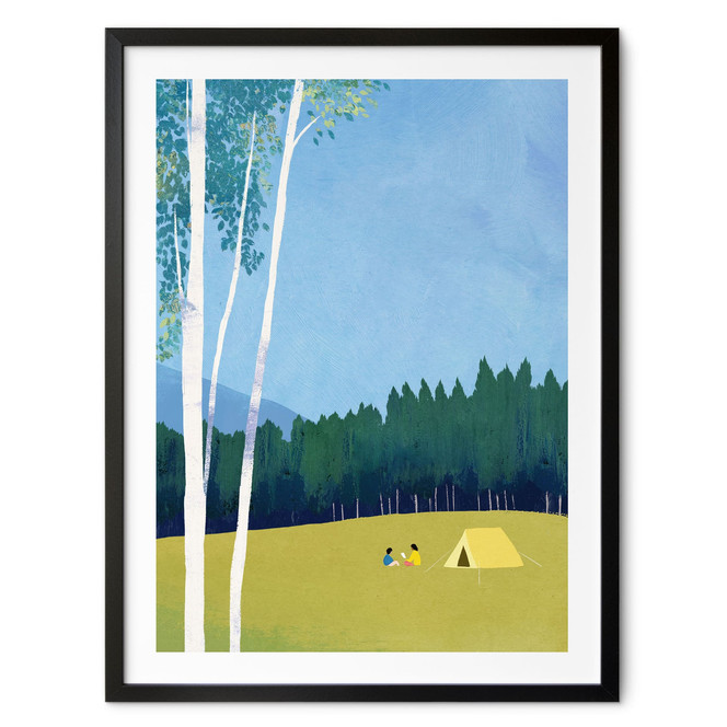 Poster Camping am Wald - Rivers