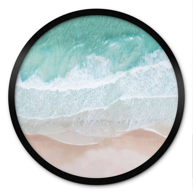 Poster Sanfte Wellen am Strand - Sisi & Seb - Rund