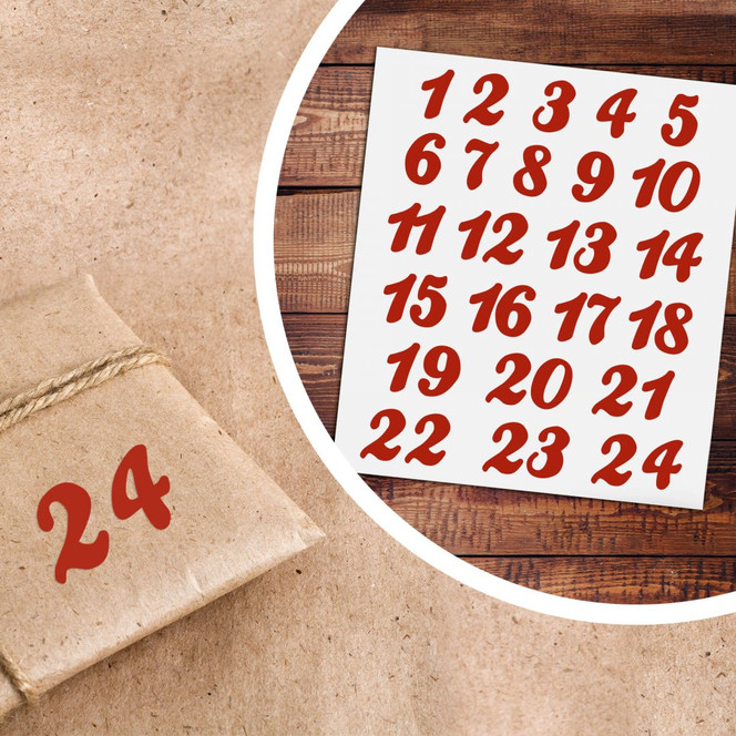 Sticker Adventskalender Zahlen 01