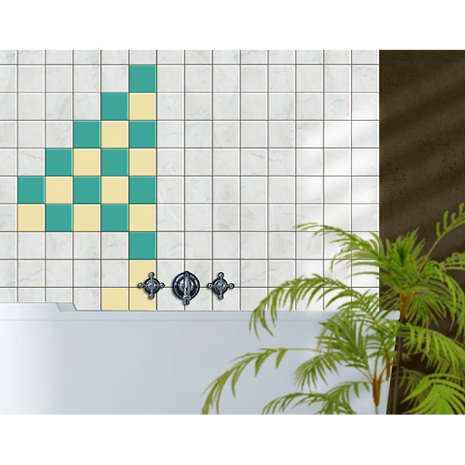 Fliesenaufkleber Zwei Wunschfarben 24er Set