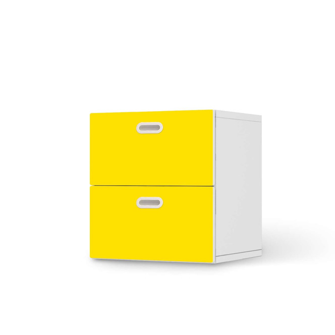 Klebefolie IKEA Stuva / Fritids Kommode - 2 Schubladen - Gelb Dark- Bild 1