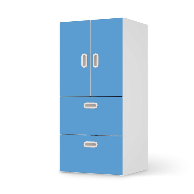 Möbelfolie IKEA Stuva / Fritids - 2 Schubladen und 2 kleine Türen - Blau Light- Bild 1