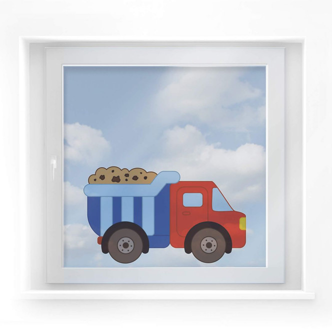 Fensterbild Baufahrzeug