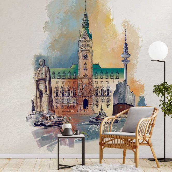 Fototapete Hamburg - Love your City