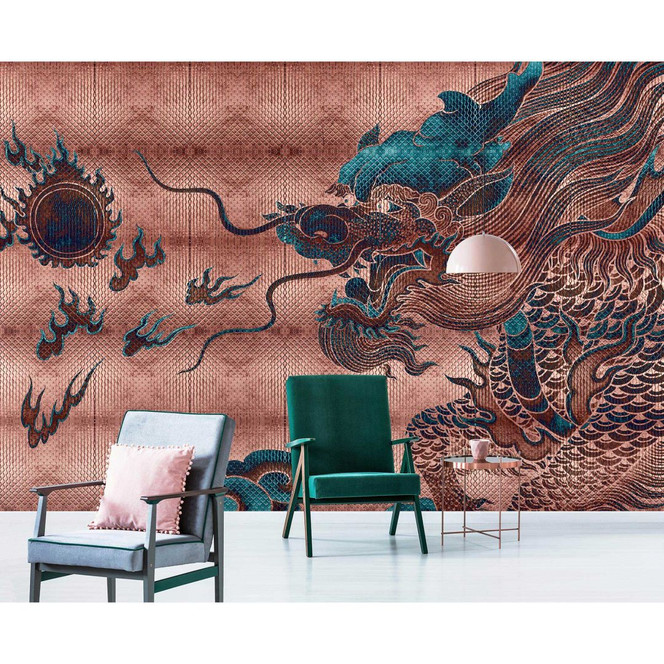 Livingwalls Fototapete Walls by Patel 3 Shenzen 1 rot, blau - Bild 1