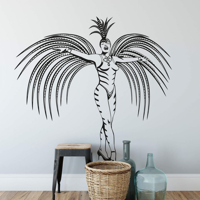 Wandtattoo Revue Girl