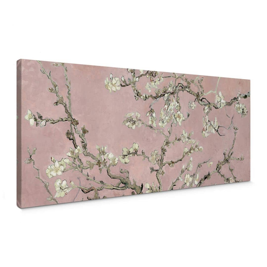 Leinwandbild van Gogh - Mandelblüte Rosé - Panorama