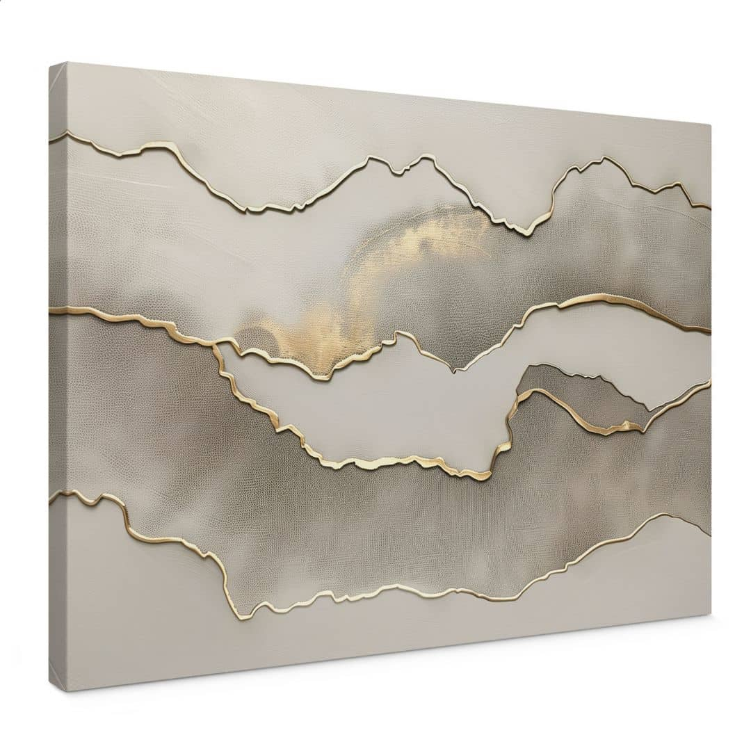 Leinwandbild Abstrakte Landschaft mit Metallicfarben - Alma