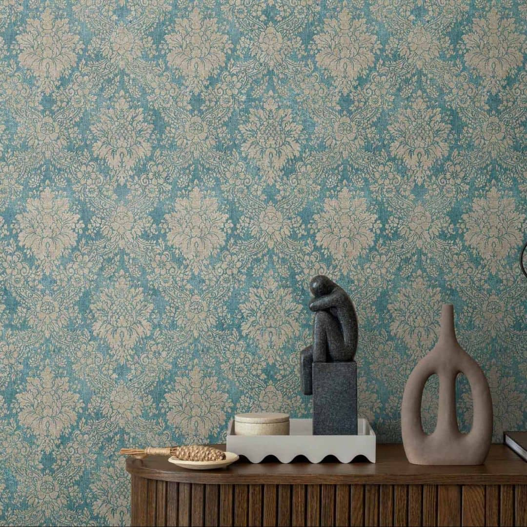 A.S. Création Tapete Secret Garden blau, braun, metallic