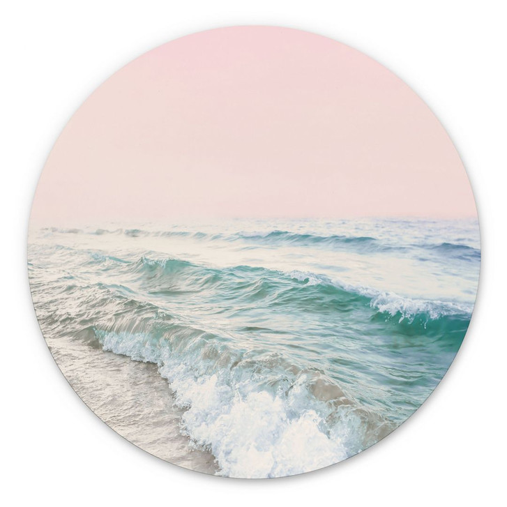Alu-Dibond Rosa Himmel über dem Meer - Sisi & Seb - Rund - WA423037