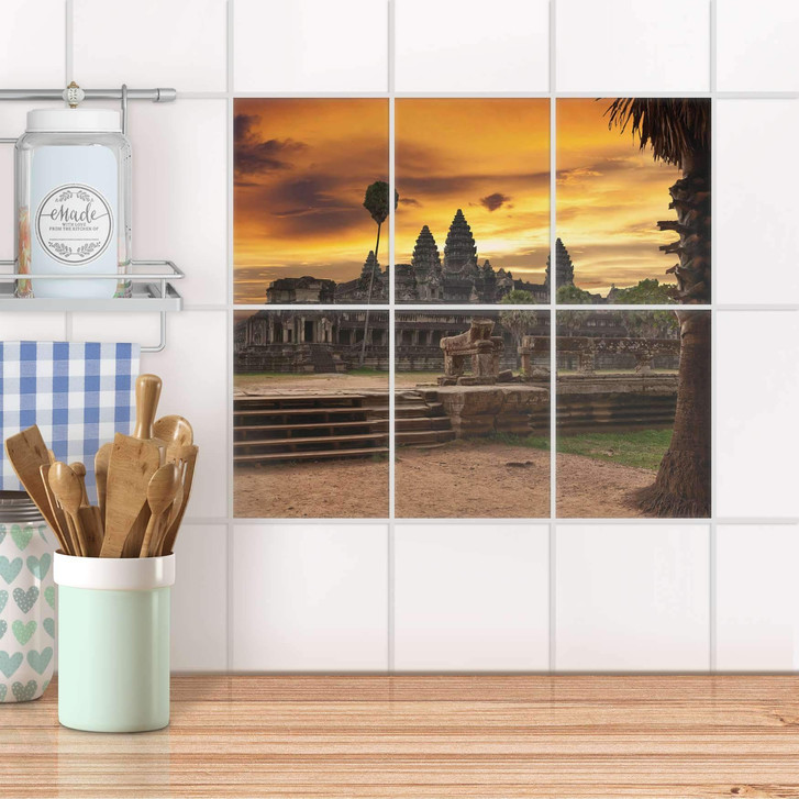 Fliesenaufkleber hoch - Angkor Wat - 6er Set - CR100444
