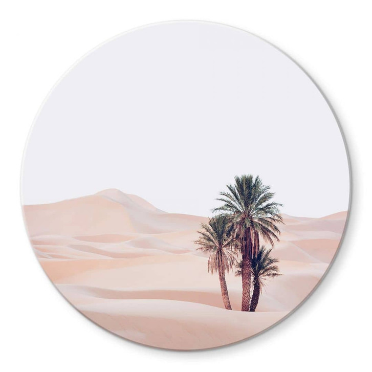 Glasbild Sisi & Seb - Traumhafte Wüste - Rund - WA332258