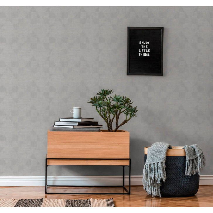 Livingwalls geometrische Tapete Titanium 3 Vliestapete silber, grau - WA328272