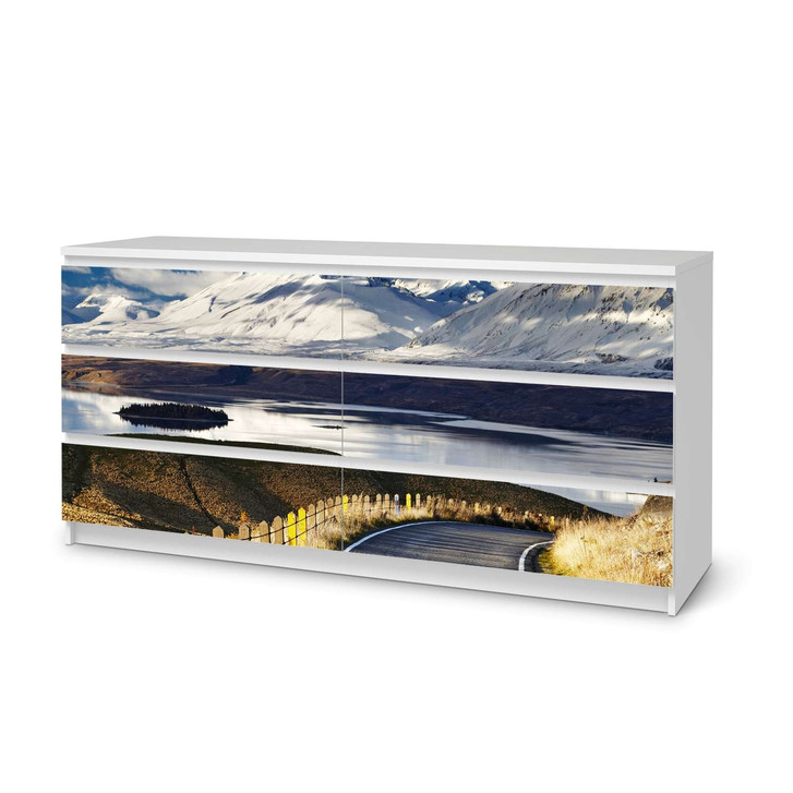 Möbelfolie IKEA Malm Kommode 6 Schubladen (breit) - New Zealand - CR116599
