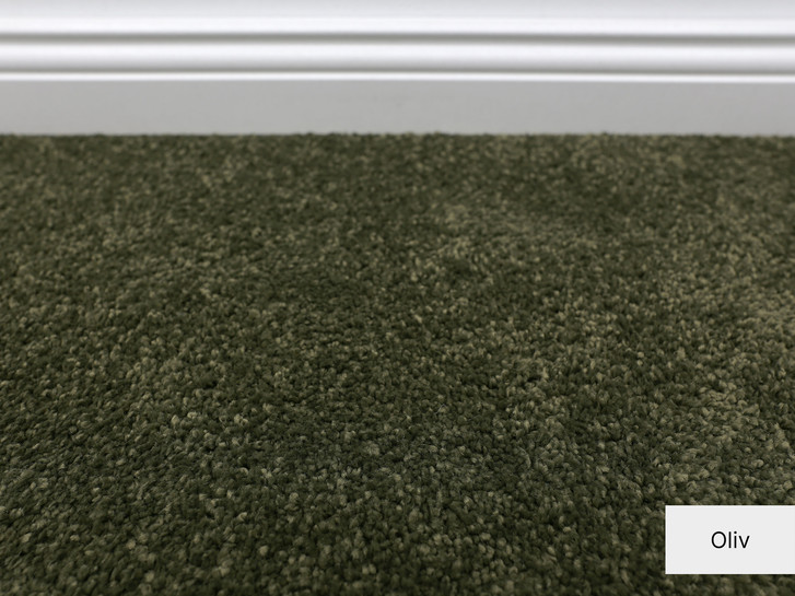 Nassau Softflor Teppichboden Meterware in Oliv - TS503501