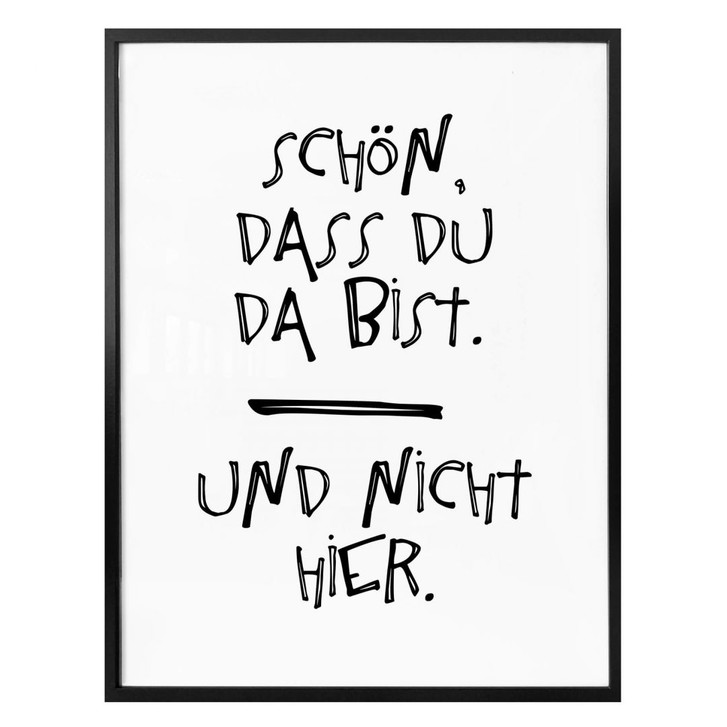Poster Schön, dass du da bist - WA166424