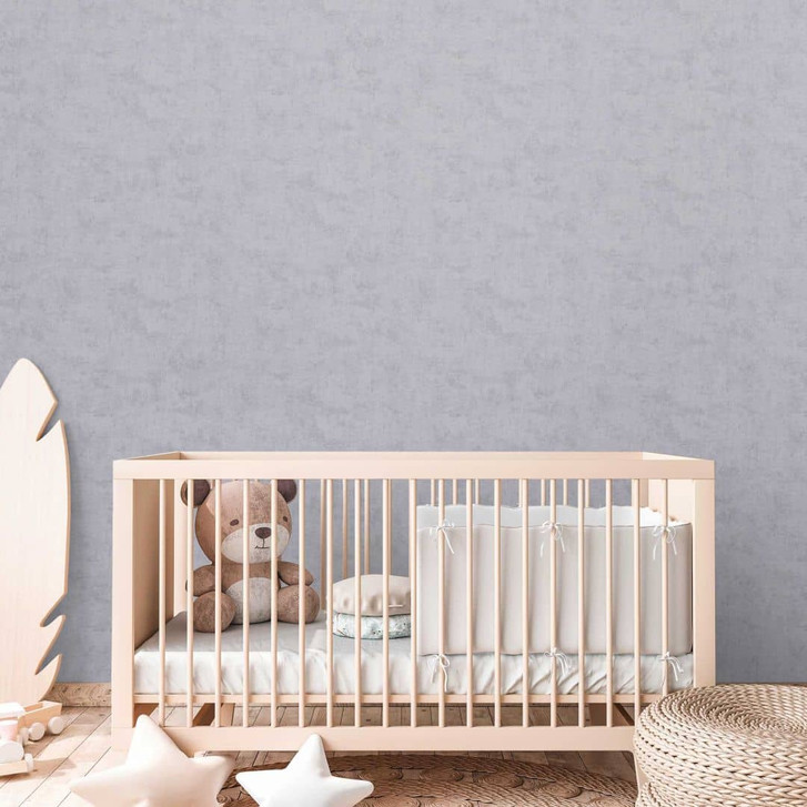 Unitapete Kinderzimmer Grau - Einfarbige Unitapete - WA465433