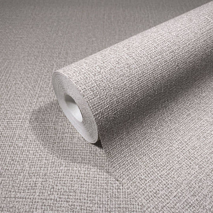 Vliestapete in textilem Uni braun Struktur - WA507980