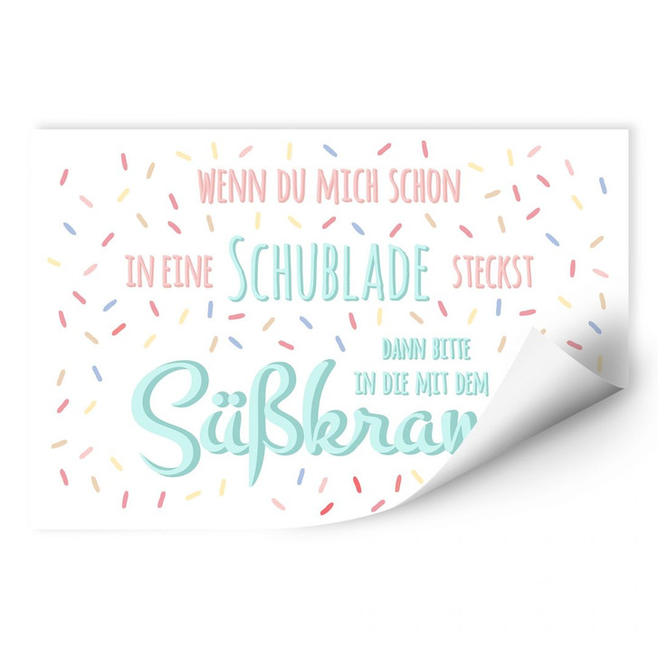 Wallprint Schublade mit Süsskram - WA188828