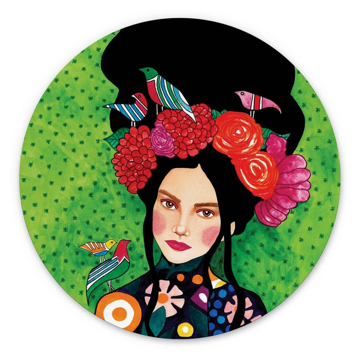 Wandbild Ein gut gehütetes Geheimnis - Alu-Dibond Rund - Hülya - WA395388