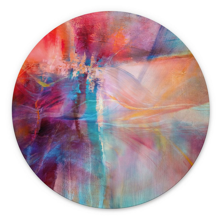 Wandbild Sanfter Farbnebel in Bewegung - Schmucker - Alu-Dibond Rund - WA506299