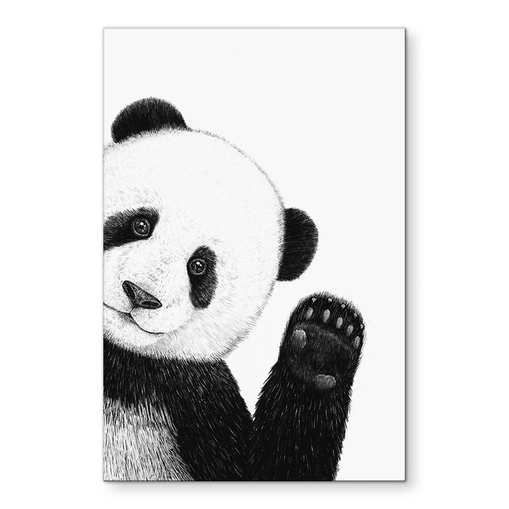 Wandbild Winkender Panda - Korenkova - Alu- Dibond - WA434194