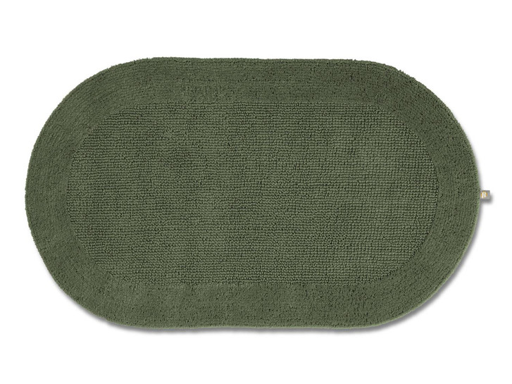 Exquisit Badteppich Oval Wunschmass in Olive 404 - TS433880