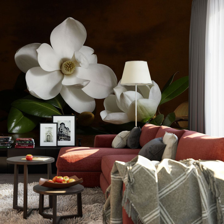 Fototapete Magnolienzweig mit Blättern - WA226910