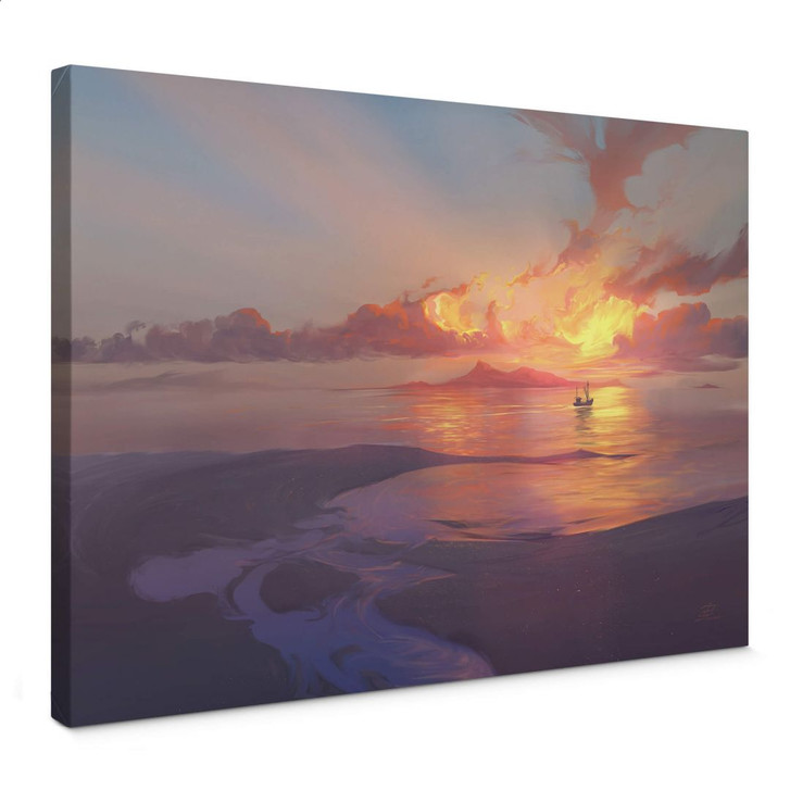 Leinwandbild aerroscape - Sonnenuntergang am Meer - WA377702