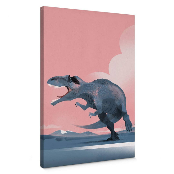 Leinwandbild Kinderzimmer - Dino Giganotosaurus - Braun - WA403970