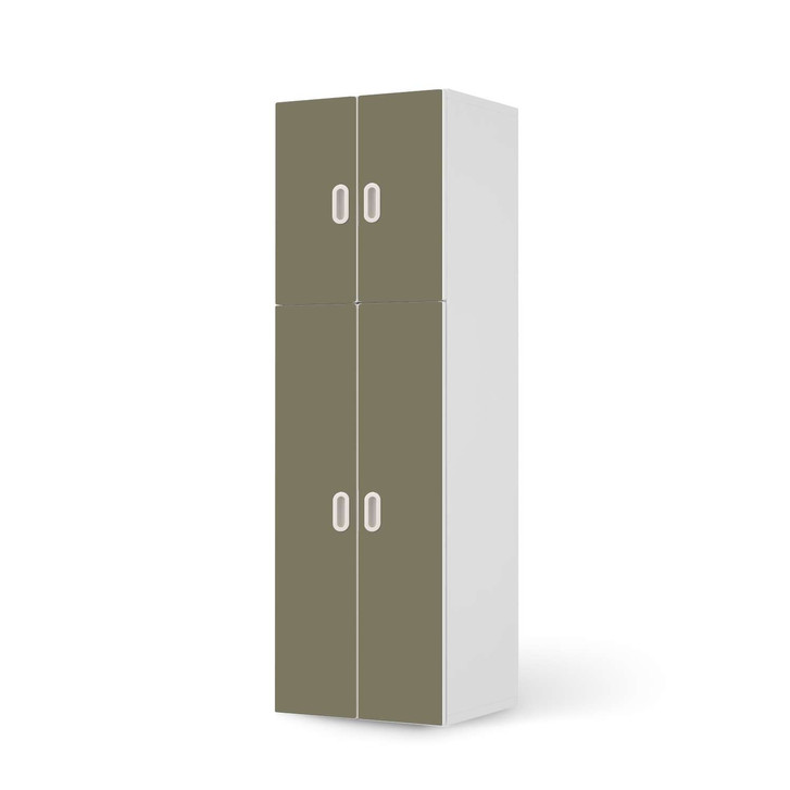 Möbelfolie IKEA Stuva / Fritids - 2 grosse und 2 kleine Türen - Braungrau Light - CR118731
