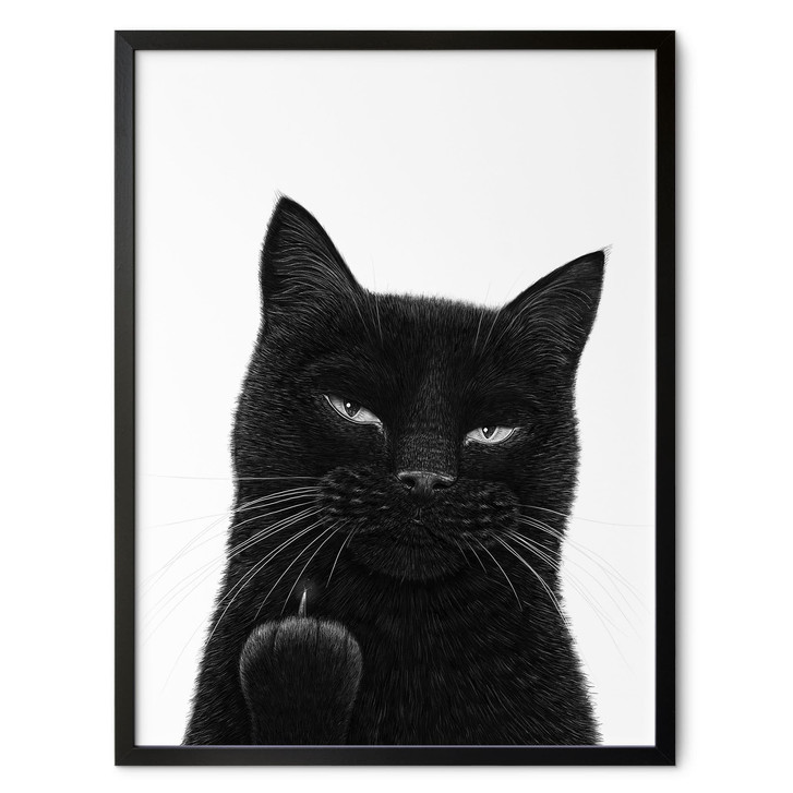 Poster Freche schwarze Katze - Korenkova - WA515373
