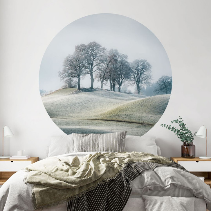 Wandtattoo Frostige Hügellandschaft - Eisenmann - Rund - WA434768